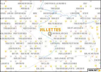 map of Villettes