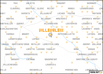 map of Villevaleix