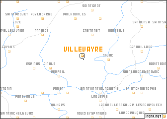map of Villevayre
