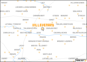 map of Villevenard