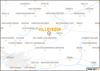 map of Villevêque