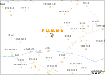 map of Villevere