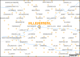 map of Villevernenil