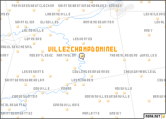 map of Villez-Champ-Dominel