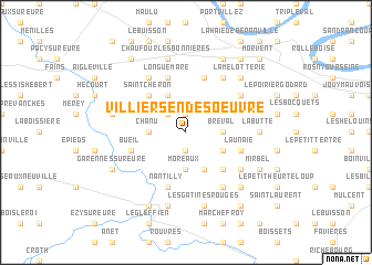 map of Villiers-en-Désoeuvre
