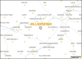 map of Villiersfaux