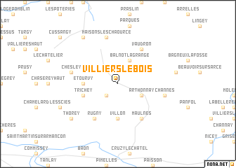 map of Villiers-le-Bois