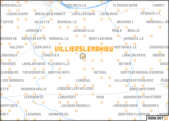 map of Villiers-le-Mahieu