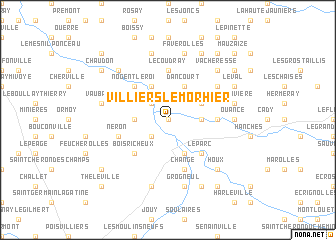 map of Villiers-le-Morhier