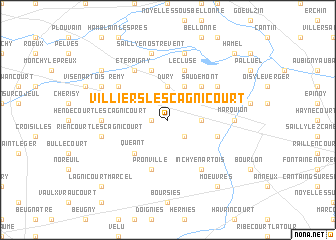 map of Villiers-lès-Cagnicourt