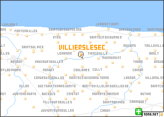 map of Villiers-le-Sec