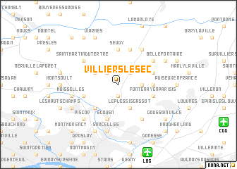 map of Villiers-le-Sec