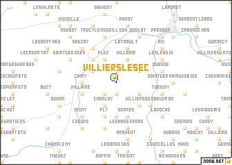 map of Villiers-le-Sec