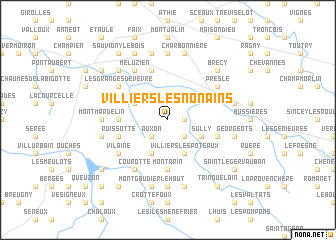 map of Villiers-les-Nonains