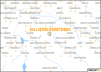map of Villiers-les-Poteaux