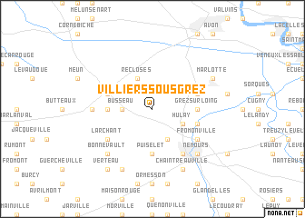 map of Villiers-sous-Grez