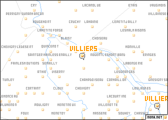 map of Villiers