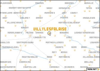 map of Villy-lès-Falaise