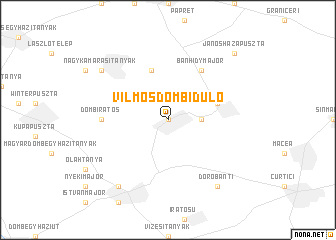 map of Vilmosdombidůlő