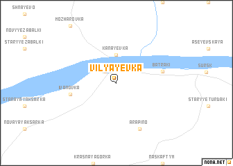 map of Vilyayevka