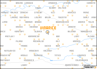 map of Vinařice