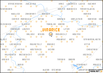 map of Vinařice