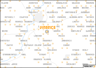 map of Vinařice