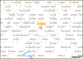 map of Viñas