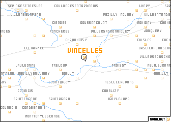 map of Vincelles