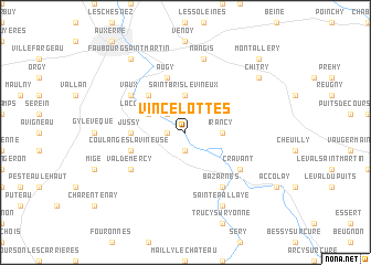 map of Vincelottes