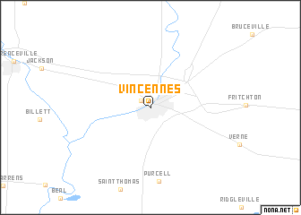 map of Vincennes