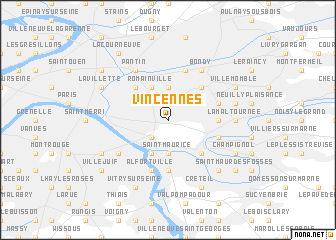 map of Vincennes