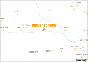 map of Vincent Grove
