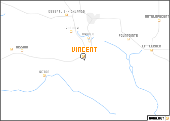 map of Vincent