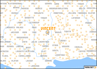 map of Vincent