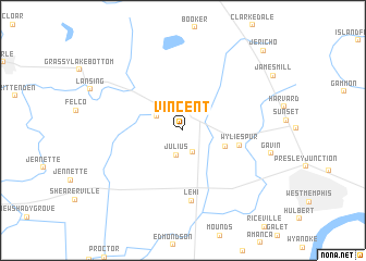 map of Vincent