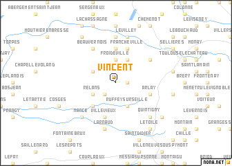 map of Vincent