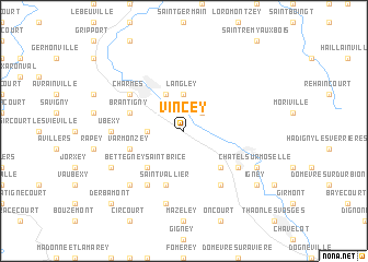 map of Vincey