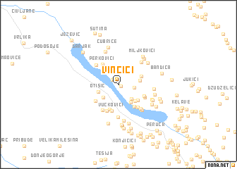 map of Vinčići