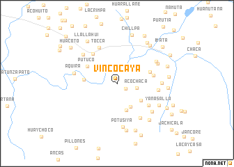 map of Vincocaya