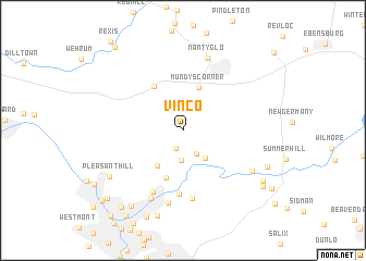 map of Vinco