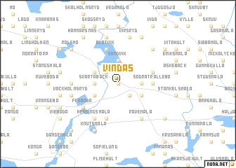 map of Vindås