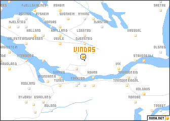 map of Vindås
