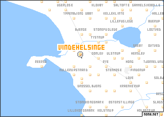 map of Vinde-Helsinge