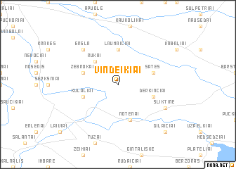 map of Vindeikiai