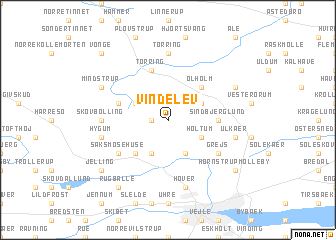 map of Vindelev