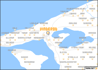 map of Vinderød