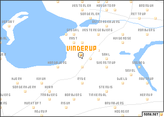 map of Vinderup