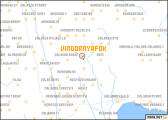 map of Vindornyafok