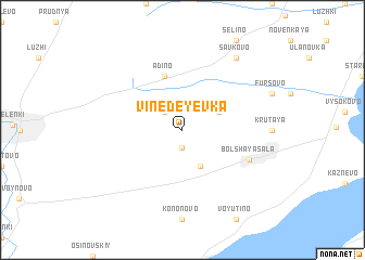 map of Vinedeyevka